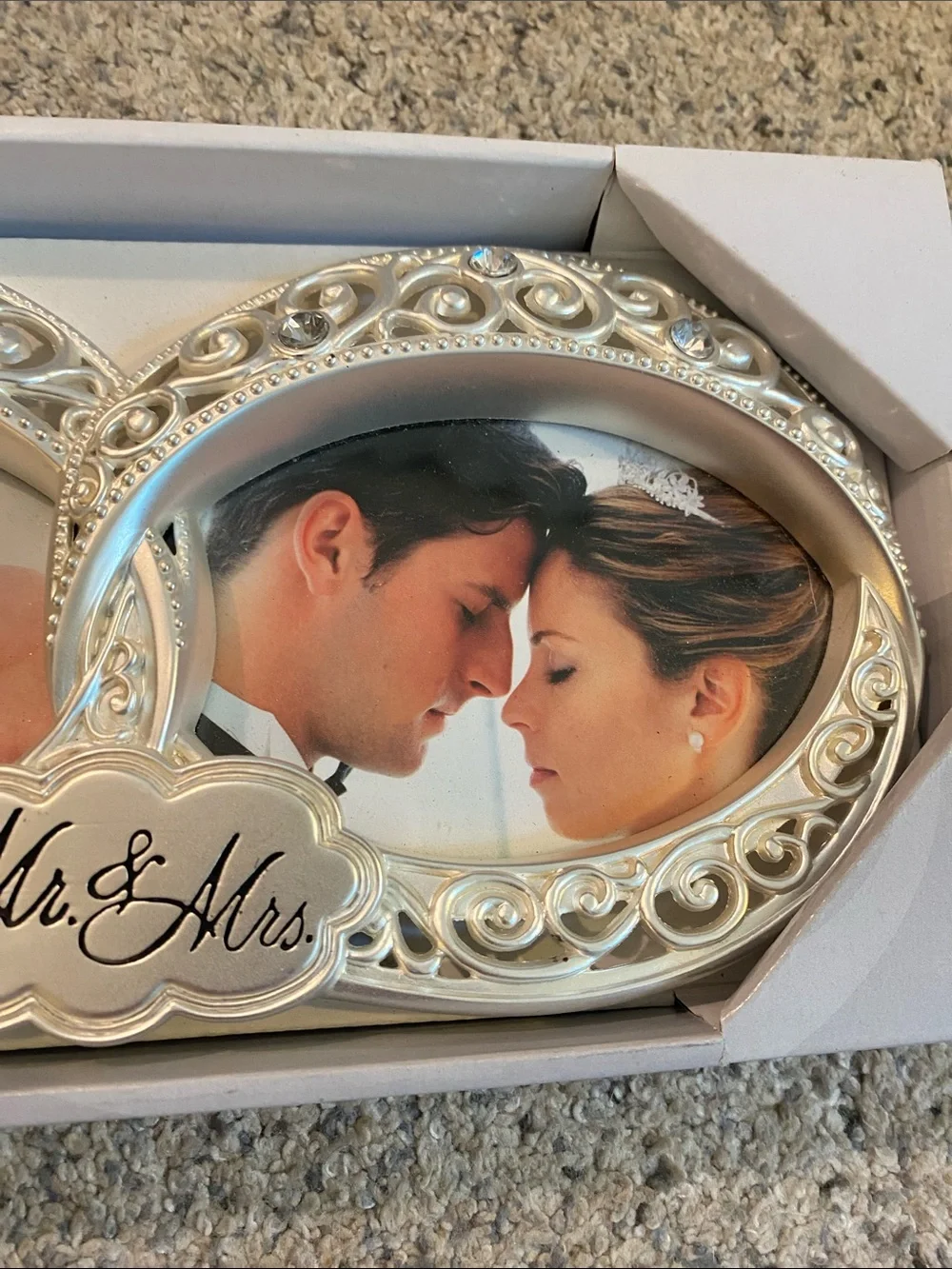 Malden Silver Double Oval 'Mr. & Mrs.' Photo Frame